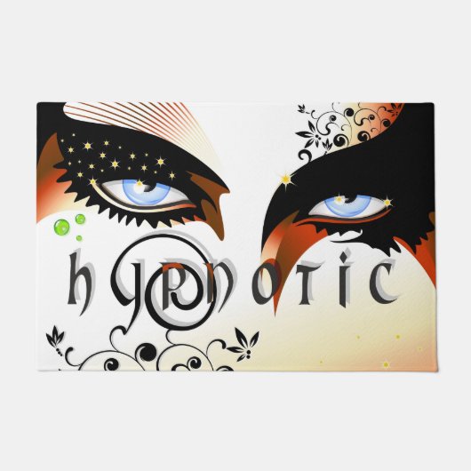 Blauwe ogen Mode make-up Deurmat (Voorkant)