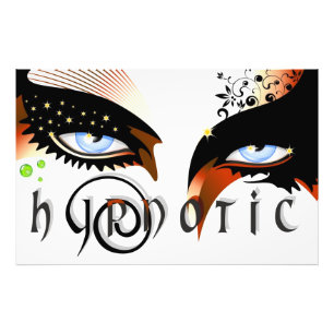 Blauwe ogen Mode make-up Foto Afdruk