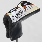 Blauwe ogen Mode make-up Golfheadcover (3/4 voorkant)