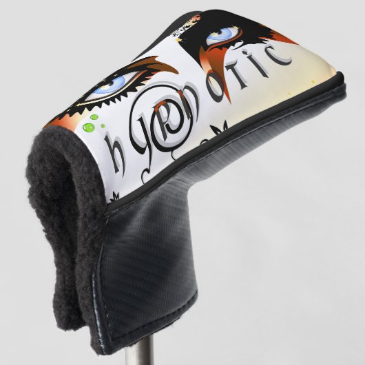 Blauwe ogen Mode make-up Golfheadcover (3/4 voorkant)