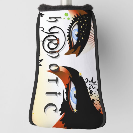 Blauwe ogen Mode make-up Golfheadcover (Draai 90)