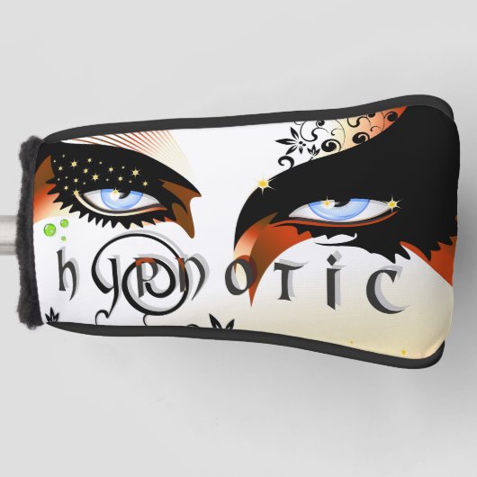 Blauwe ogen Mode make-up Golfheadcover (Voorkant)