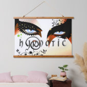 Blauwe ogen Mode make-up Hangend Wandkleed (Slaapkamer)