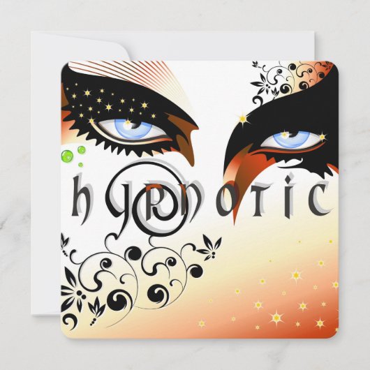 Blauwe ogen Mode make-up Kaart (Voorkant)