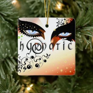 Blauwe ogen Mode make-up Keramisch Ornament