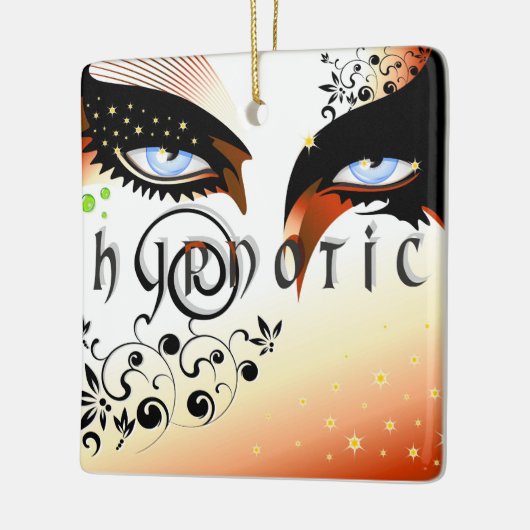 Blauwe ogen Mode make-up Keramisch Ornament (Links)