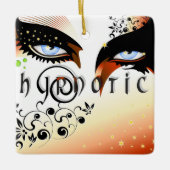 Blauwe ogen Mode make-up Keramisch Ornament (Voorkant)