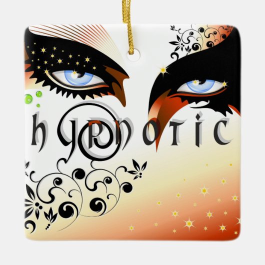 Blauwe ogen Mode make-up Keramisch Ornament (Voorkant)