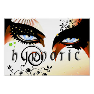 Blauwe ogen Mode make-up Perfect Poster