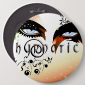 Blauwe ogen Mode make-up Ronde Button 6,0 Cm (Voorkant /achterkant)