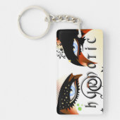 Blauwe ogen Mode make-up Sleutelhanger (Voorkant)