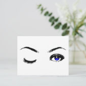 blauwe ogen Winkelen Briefkaart (Staand voorkant)