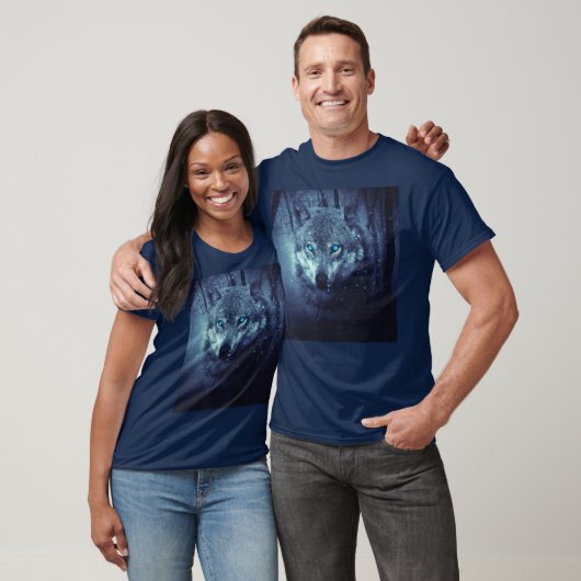 Blauwe ogen wolf t-shirt (Unisex)