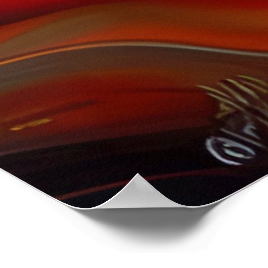 BLAUWE-ogige ezel Poster (Hoek)