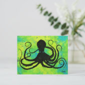 Blauwe ogoonoctopus - Briefkaart (Staand voorkant)