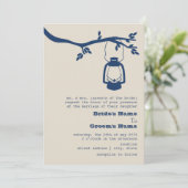 Blauwe olieramp Wilderness / Camping Weddenschap Kaart (Staand voorkant)