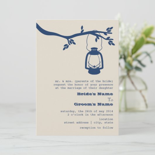 Blauwe olieramp Wilderness / Camping Weddenschap Kaart (Staand voorkant)