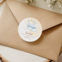 Blauwe Olifant Baby Shower Bedankt Het is een Jong