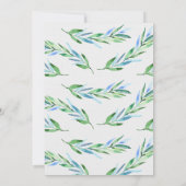 Blauwe olifant Baby shower Kaart (Achterkant)