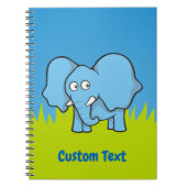 Blauwe olifant cartoon notitieboek (Voorkant)