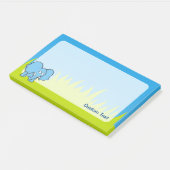 Blauwe Olifant Cartoon Post-it® Notes (Schuin)