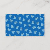 Blauwe olifant cartoon visitekaartje (Achterkant)