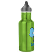 Blauwe olifant cartoon waterfles (Links)