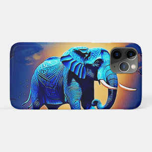 Blauwe olifant gloed ontwerp iPhone 11 pro hoesje