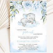 Blauwe Olifant Jongens Baby Shower Kaart
