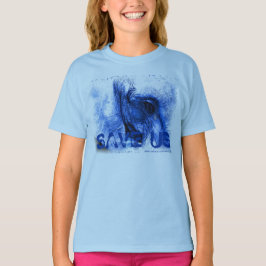 blauwe olifant met traan BESPAAR VS t-shirt