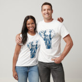 Blauwe olifant - Pop art Style en Posterized T-shirt (Unisex)