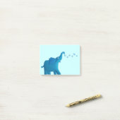 blauwe olifant post-it® notes (Op bureau)