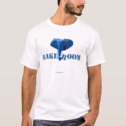 Blauwe olifant t-shirt (Voorkant)