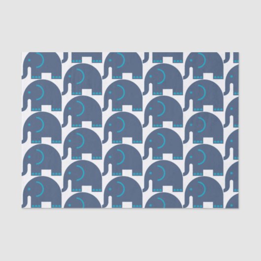 Blauwe olifanten tissuepapier (Voorkant)