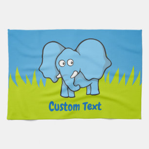 Blauwe olifantenhanddoek theedoek
