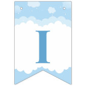 Blauwe olifantenjongen Baby shower Het is een jong Vlaggetjes (Tweede vlag)