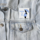 Blauwe oma-Button Vierkante Button 5,1 Cm (In situ)