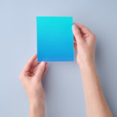 Blauwe Ombre achtergrond Flyer (Hand)