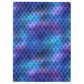 Blauwe ombre- en glitterdrakenschalen in het forma klembord (Achterkant)