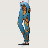 Blauwe ombre monarchvlinders leggings (Links)