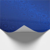 Blauwe Ombre Snowflake Damask Pattern Cadeaupapier (Hoek)