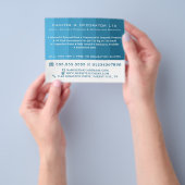 Blauwe ombre Stripes, schilder en decorator Flyer (Hand)