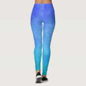 Blauwe Ombre Waterverf Leggings (Achterkant)
