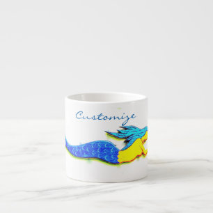 blauwe onderwater zeemeermin Thunder_Cove Espresso Kop