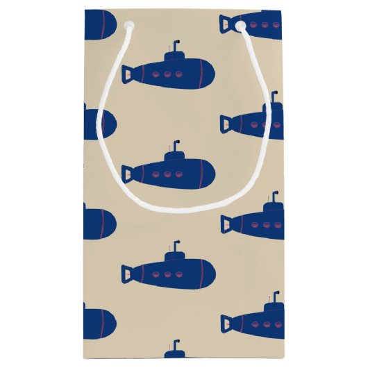 Blauwe onderzeeboot klein cadeauzakje (Achterkant)