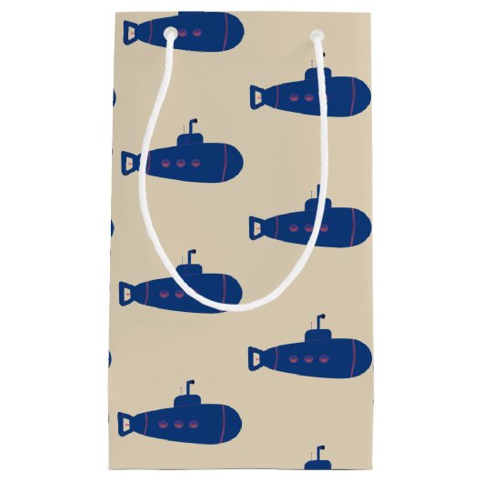 Blauwe onderzeeboot klein cadeauzakje (Voorkant)