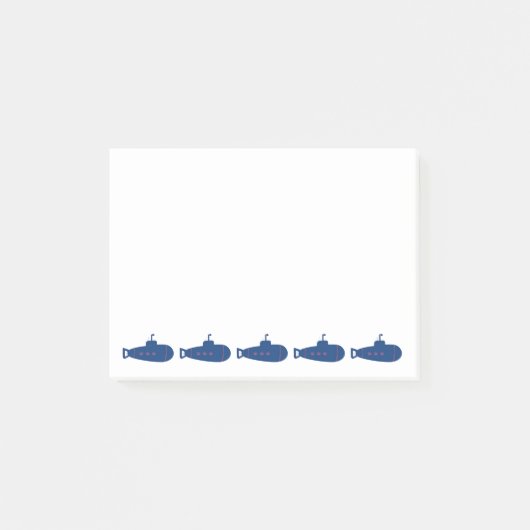 Blauwe onderzeeboot post-it® notes (Voorkant)