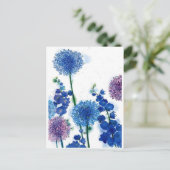 Blauwe onkruid briefkaart (Staand voorkant)