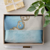 blauwe ontkoppeling tissuepapier (Geschenk)