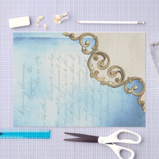  blauwe  ontkoppeling tissuepapier (Craft)